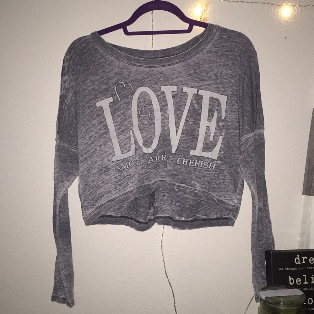 Grey Crop Top